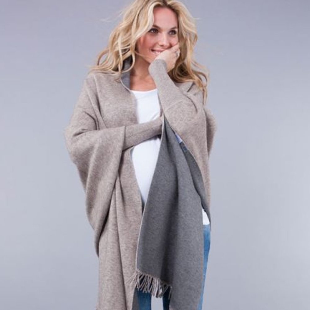 Maternity & Nursing  -  Two-Tone Luxury Shawl
